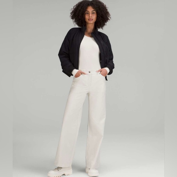 Lululemon City Sleek 5 Pocket High-Rise Wide-Leg Pant Full Length size 25 - Picture 1 of 15